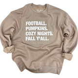 4 Things® 'Fall Y'all' Unisex Pullover Sweatshirt - Light Brown