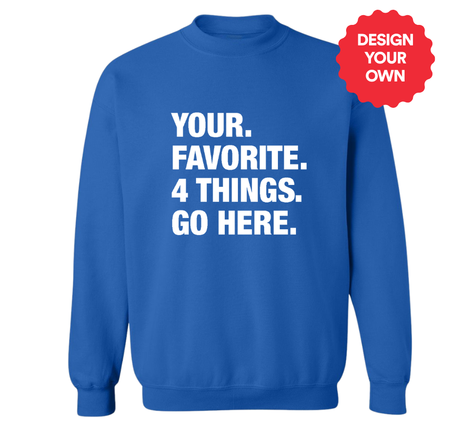 4 THINGS® Personalized Blue Pullover (Custom Pre-Order)
