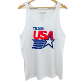 'TEAM USA' Unisex Tank Top - White