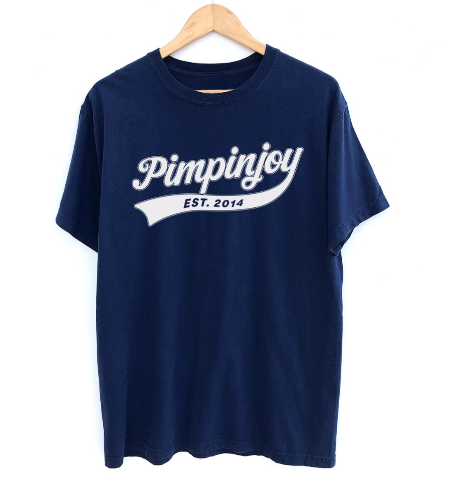 *NEW* PIMPINJOY Est. 2014 Relaxed Fit Unisex Tee - Navy *NEW* PIMPINJOY Est. 2014 Relaxed Fit Unisex Tee - Navy