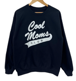 'COOL MOMS CLUB' Pullover Sweatshirt - BLACK