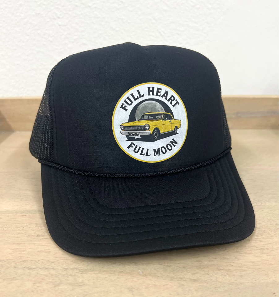 FULL HEART FULL MOON Foam Trucker Hat - BLACK