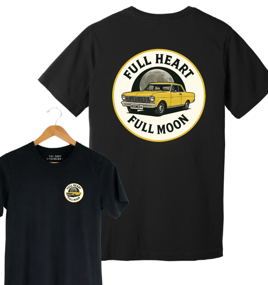 FULL HEART FULL MOON Unisex T-Shirt - Black