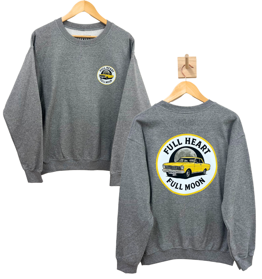 FULL HEART FULL MOON Unisex Pullover - GREY