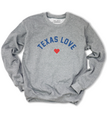 TEXAS LOVE Unisex Pullover - Grey