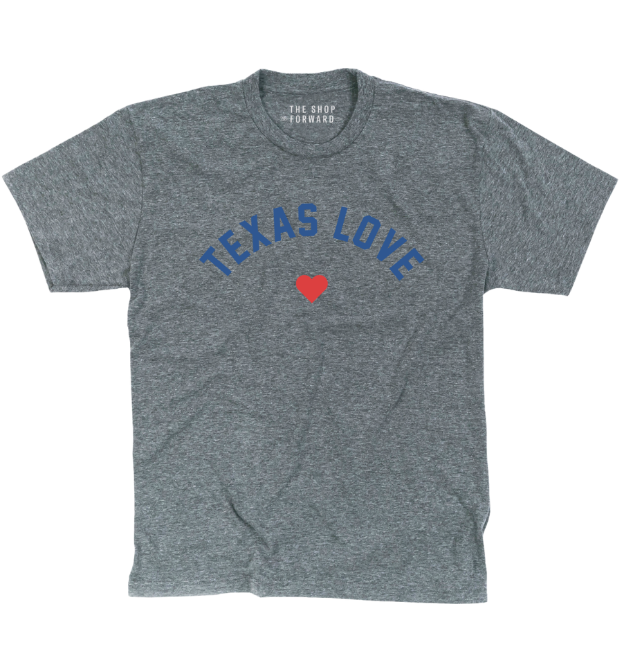 TEXAS LOVE Unisex T-Shirt - Grey TEXAS LOVE Unisex T-Shirt - Grey