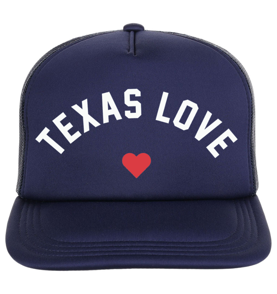 TEXAS LOVE Foam Trucker Hat - NAVY TEXAS LOVE Foam Trucker Hat - NAVY