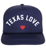 TEXAS LOVE Foam Trucker Hat - NAVY