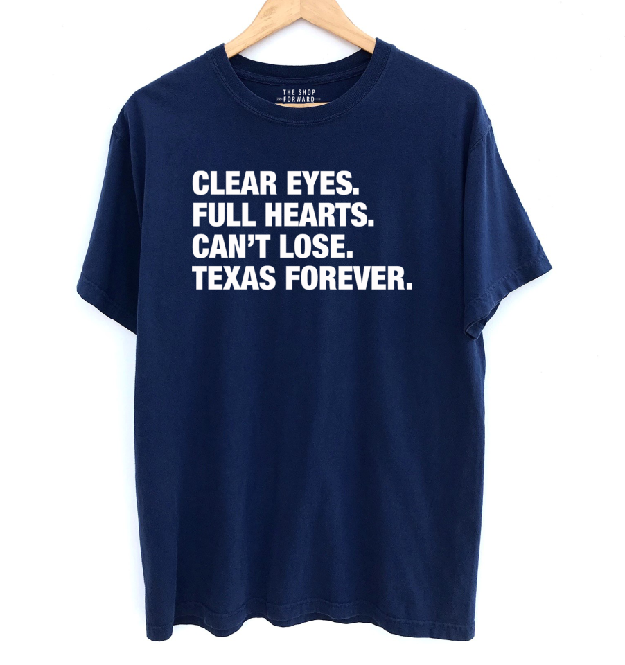 4 Things® Texas Forever Unisex Heavyweight T-Shirt - Navy 4 Things® Texas Forever Unisex Heavyweight T-Shirt - Navy