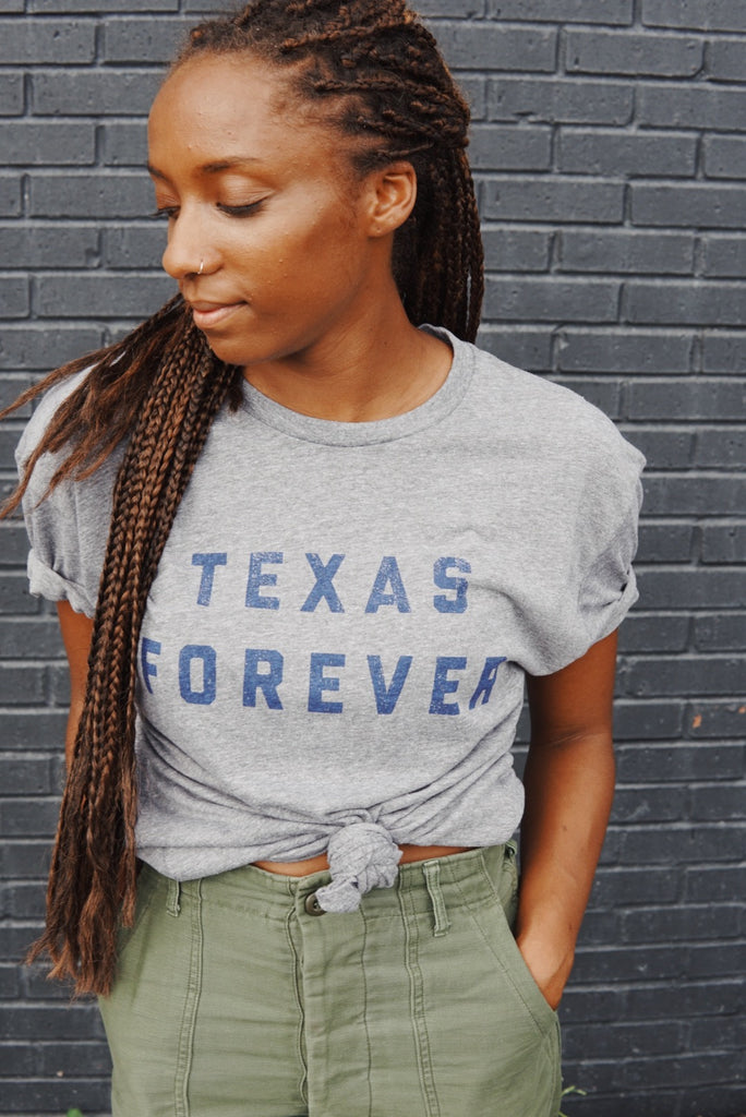 TEXAS FOREVER® Unisex T-Shirt - Grey + Navy