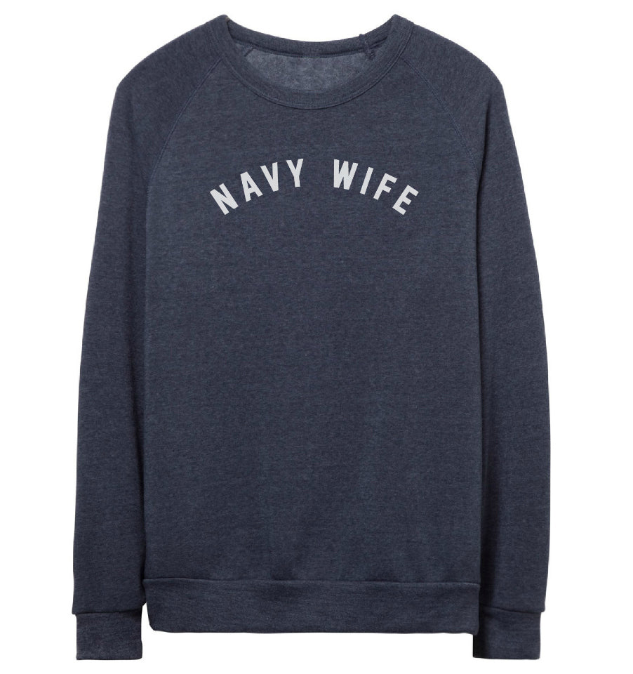 NAVY WIFE Pullover Sweatshirt