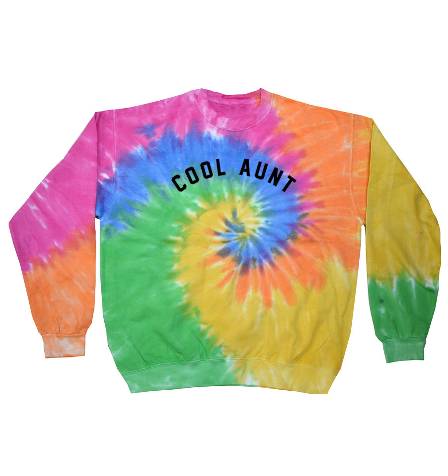 COOL AUNT Faded Neon Tie-Dye Sweatshirt COOL AUNT Faded Neon Tie-Dye Sweatshirt