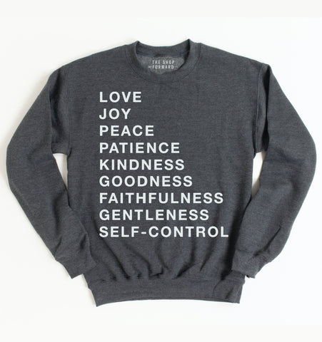 'You are Loved' Happy Face Oversized Long Sleeve Tee - Graphite