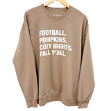 4 Things® 'Fall Y'all' Unisex Pullover Sweatshirt - Light Brown