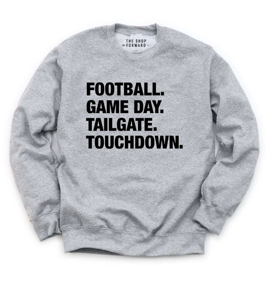 4 Things® 'Football' Unisex Pullover Sweatshirt - Grey