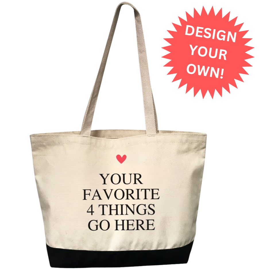 *NEW* 4 THINGS® Personalized Heart Tote Bag (Custom Pre-Order)