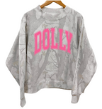 'DOLLY' Mockneck Boxy Camo Pullover