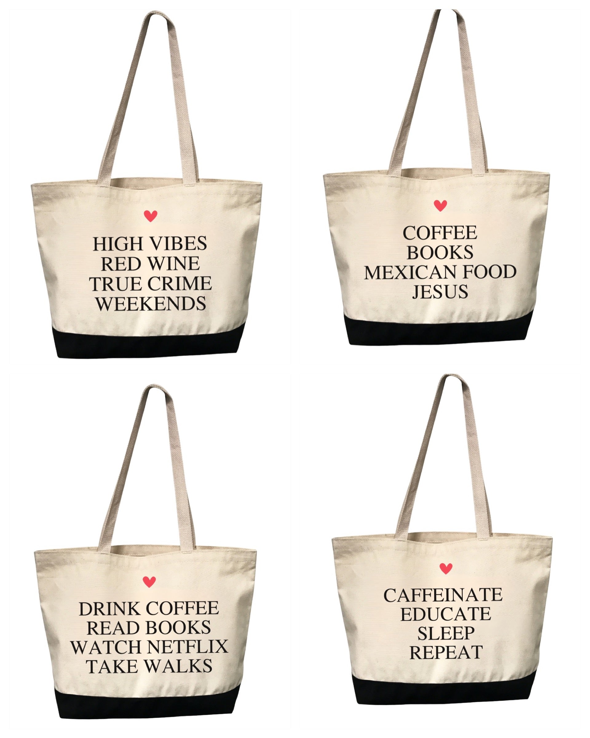 *NEW* 4 THINGS® Personalized Heart Tote Bag (Custom Pre-Order)