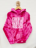 423-SMALL Pink Tie Dye PIMPINJOY Hoodie SAMPLE SALE $25