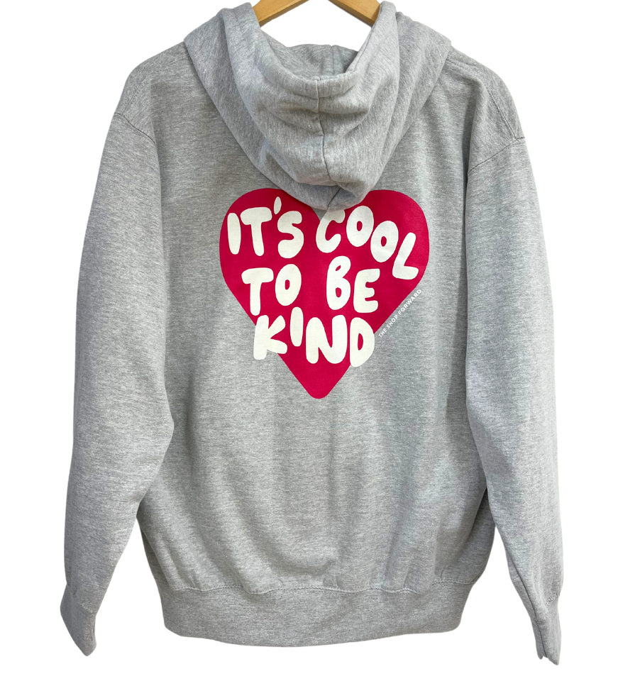 IT'S COOL TO BE KIND' Unisex Zip Hoodie - Light Heather Grey