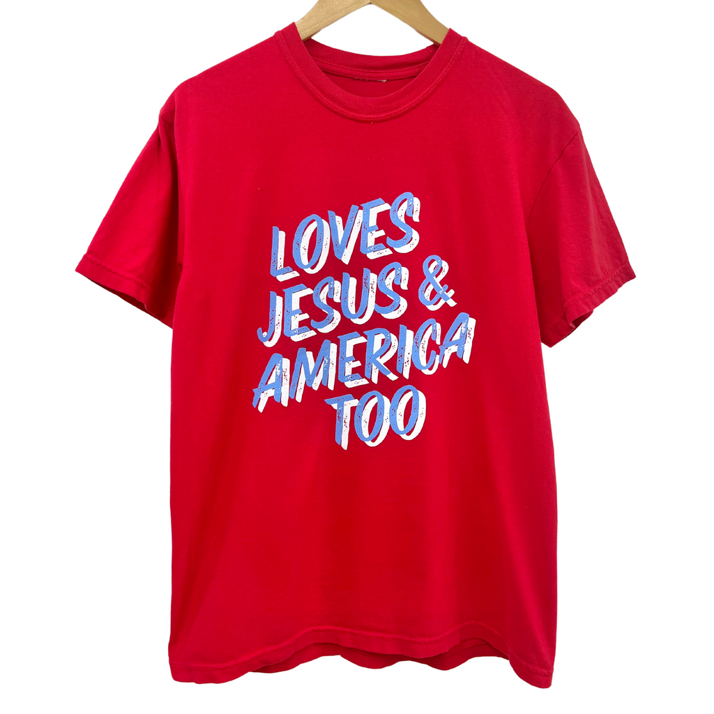 'Loves Jesus & America Too" Unisex T-Shirt - Red