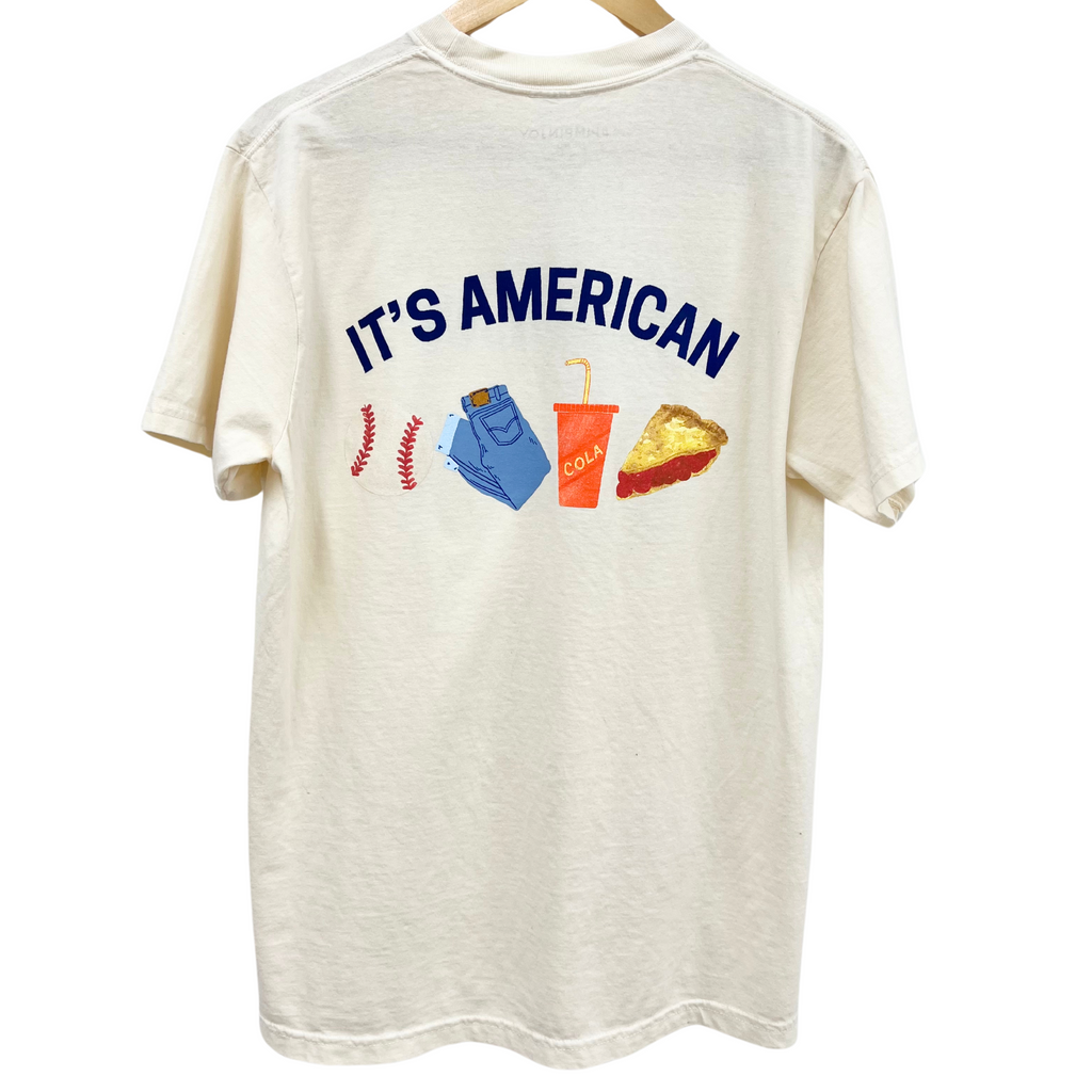 *NEW* PIMPINJOY All-American Favorites Relaxed Fit Unisex Tee- IVORY