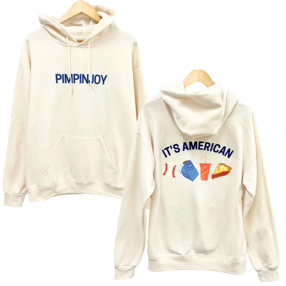 *NEW* PIMPINJOY All-American Favorites Unisex Hoodie - Cream