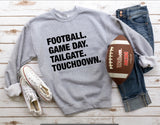 4 Things® 'Football' Unisex Pullover Sweatshirt - Grey