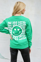 'YOU ARE LOVED' HAPPY FACE UNISEX PULLOVER