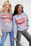 'MERRY MERRY MERRY' Unisex Tee - Grey