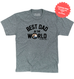 *PERSONALIZED* PHOTO 'BEST DAD IN THE WORLD' T-Shirt - GREY