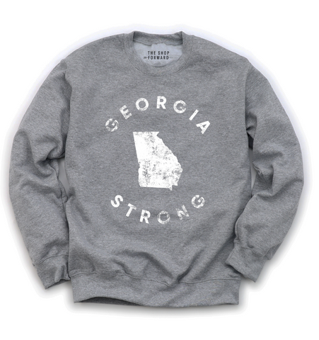 GEORGIA STRONG Unisex Pullover Sweatshirt - Heather Grey