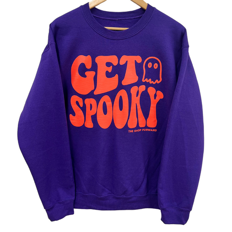 Halloween 'GET SPOOKY' Pullover - PURPLE