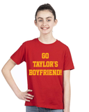 'GO TAYLOR'S BOYFRIEND' Kids T-Shirt - RED