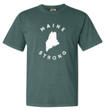 'MAINE STRONG' Vintage Print Unisex Tee - SPRUCE