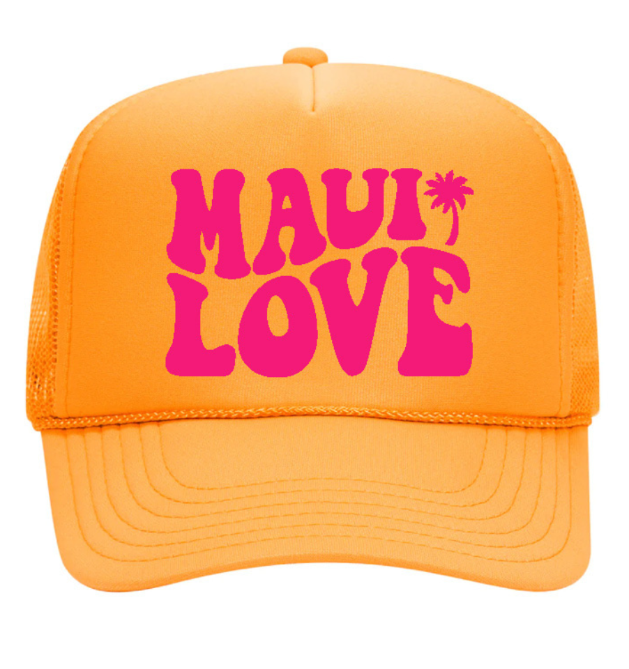 'MAUI LOVE' FOAM TRUCKER HAT