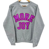 MORE JOY unisex pullover - GREY + ELECTRIC PURPLE