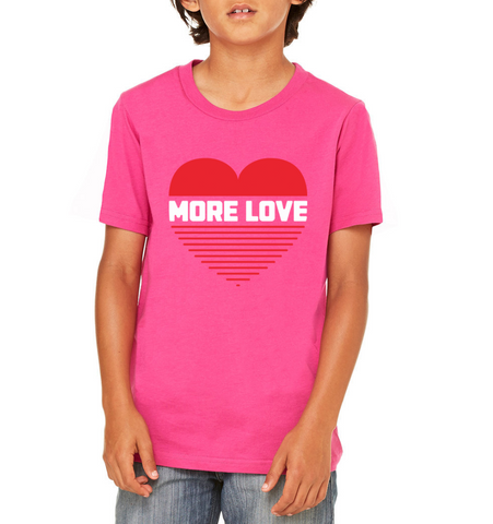 'MORE LOVE' Kids Tee - PINK