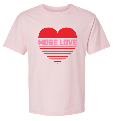 'MORE LOVE' Unisex Tee - PALE PINK