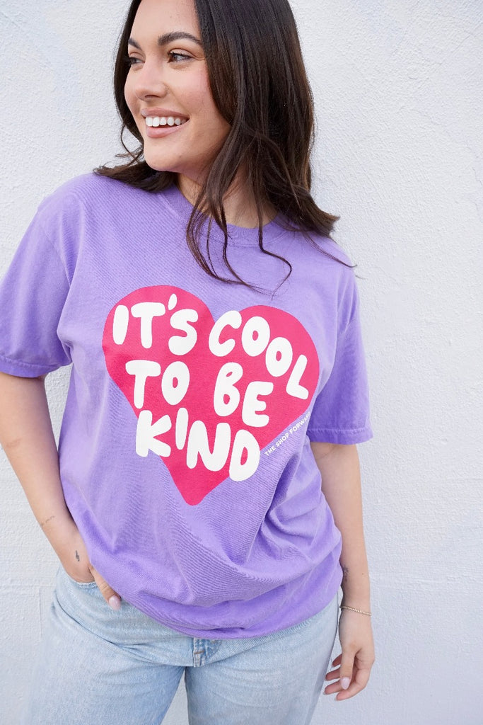 'IT'S COOL TO BE KIND' UNISEX TEE - Purple