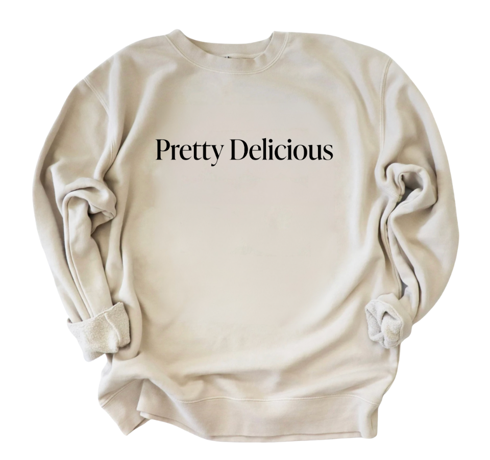 FOOD DOLLS 'PRETTY DELICIOUS' PULLOVER - CREAM