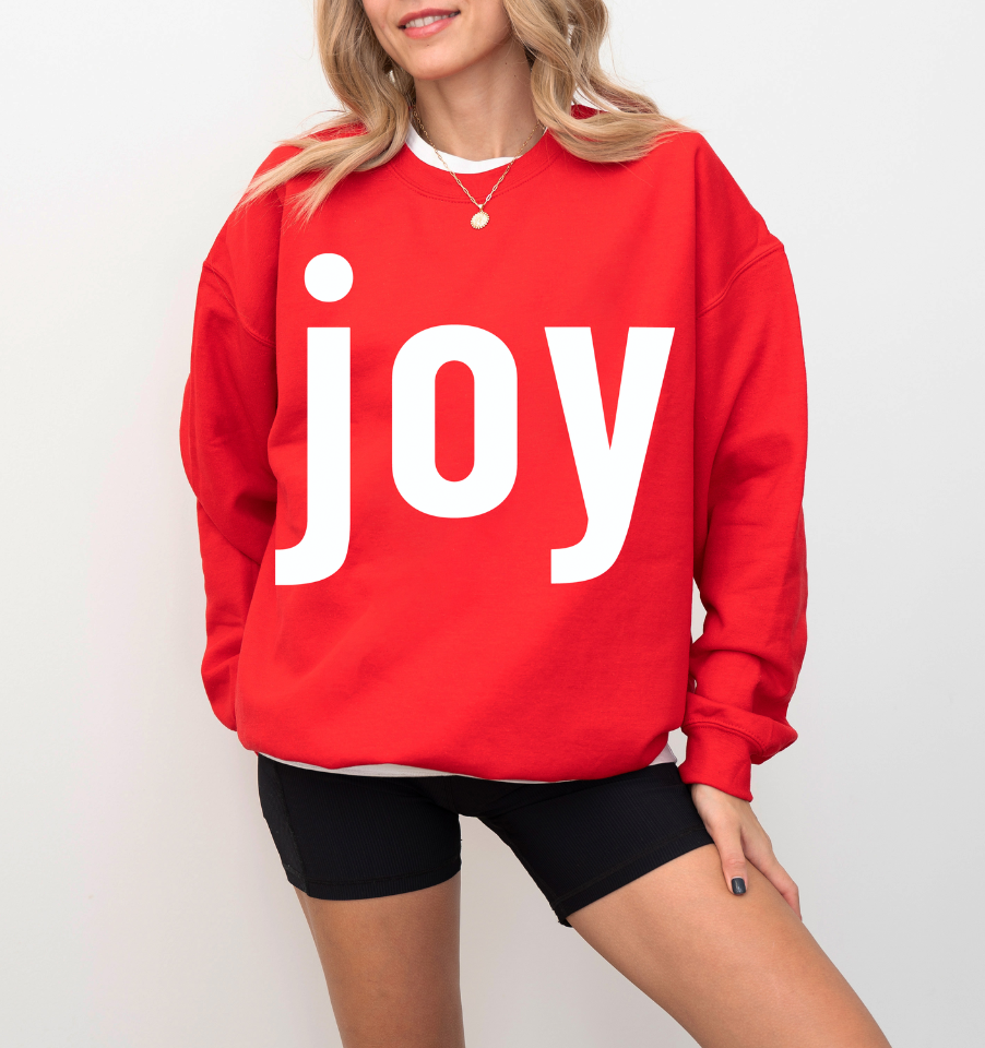 'JOY' Unisex Pullover - RED