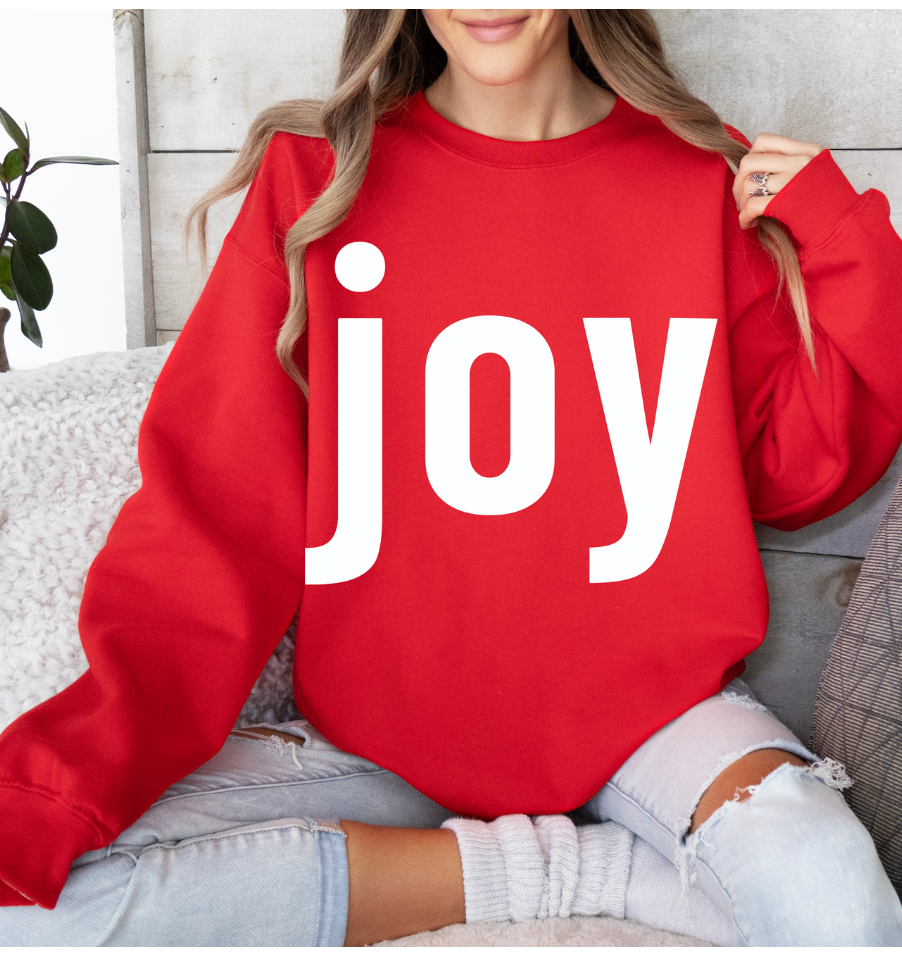 'JOY' Unisex Pullover - RED