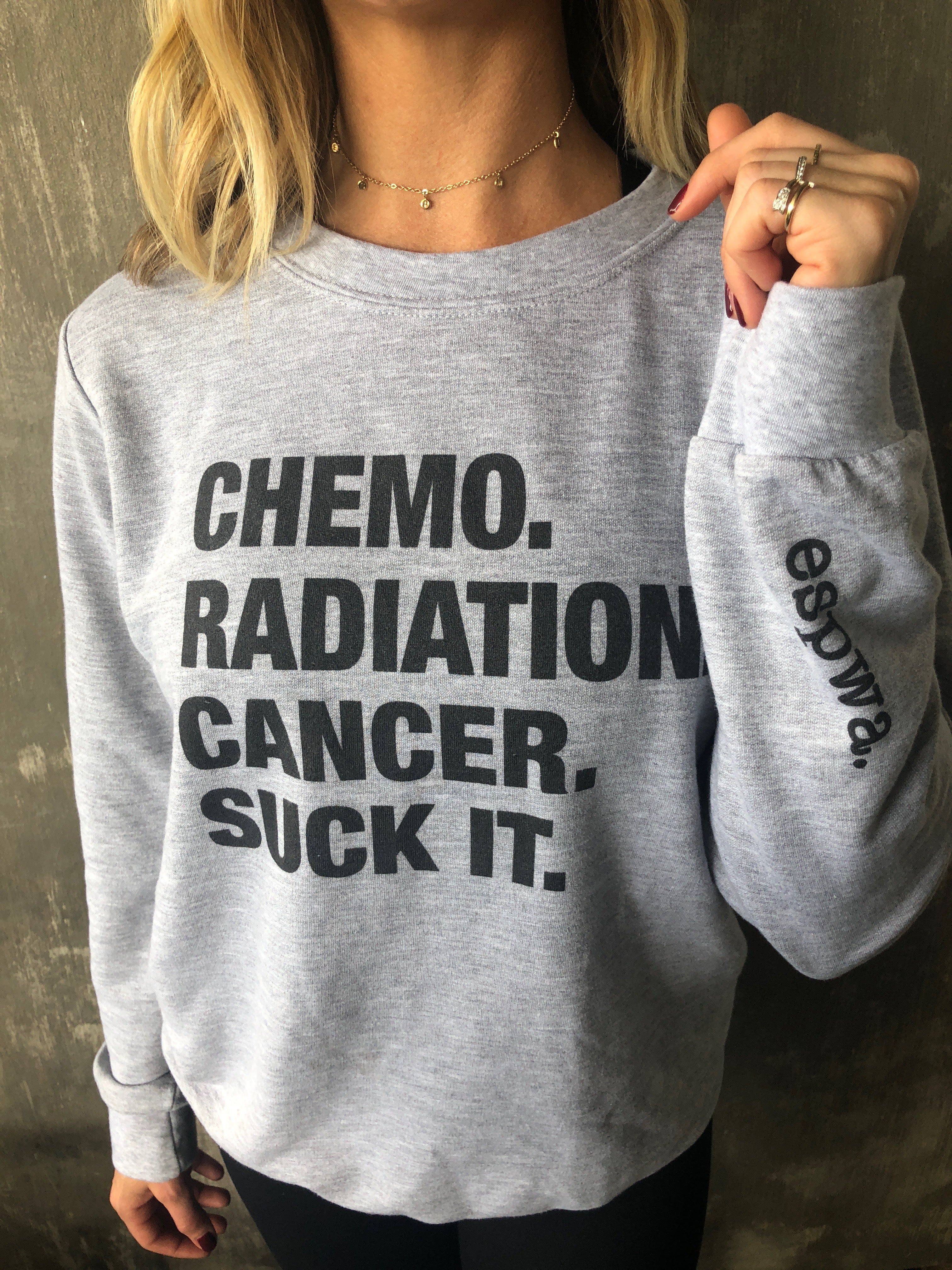 4 THINGS® 'CANCER FIGHTER' UNISEX LIGHTWEIGHT PULLOVER