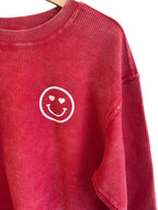 'YOU ARE LOVED' HAPPY FACE UNISEX CORDED CREW