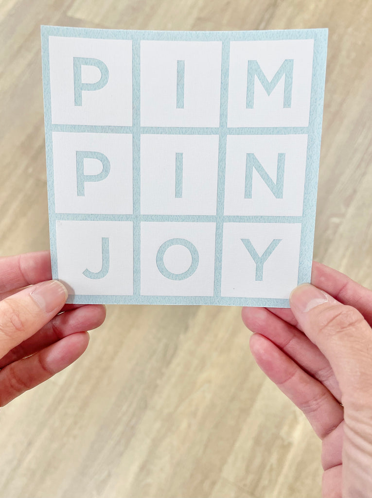 PIMPINJOY Squares Logo Decal