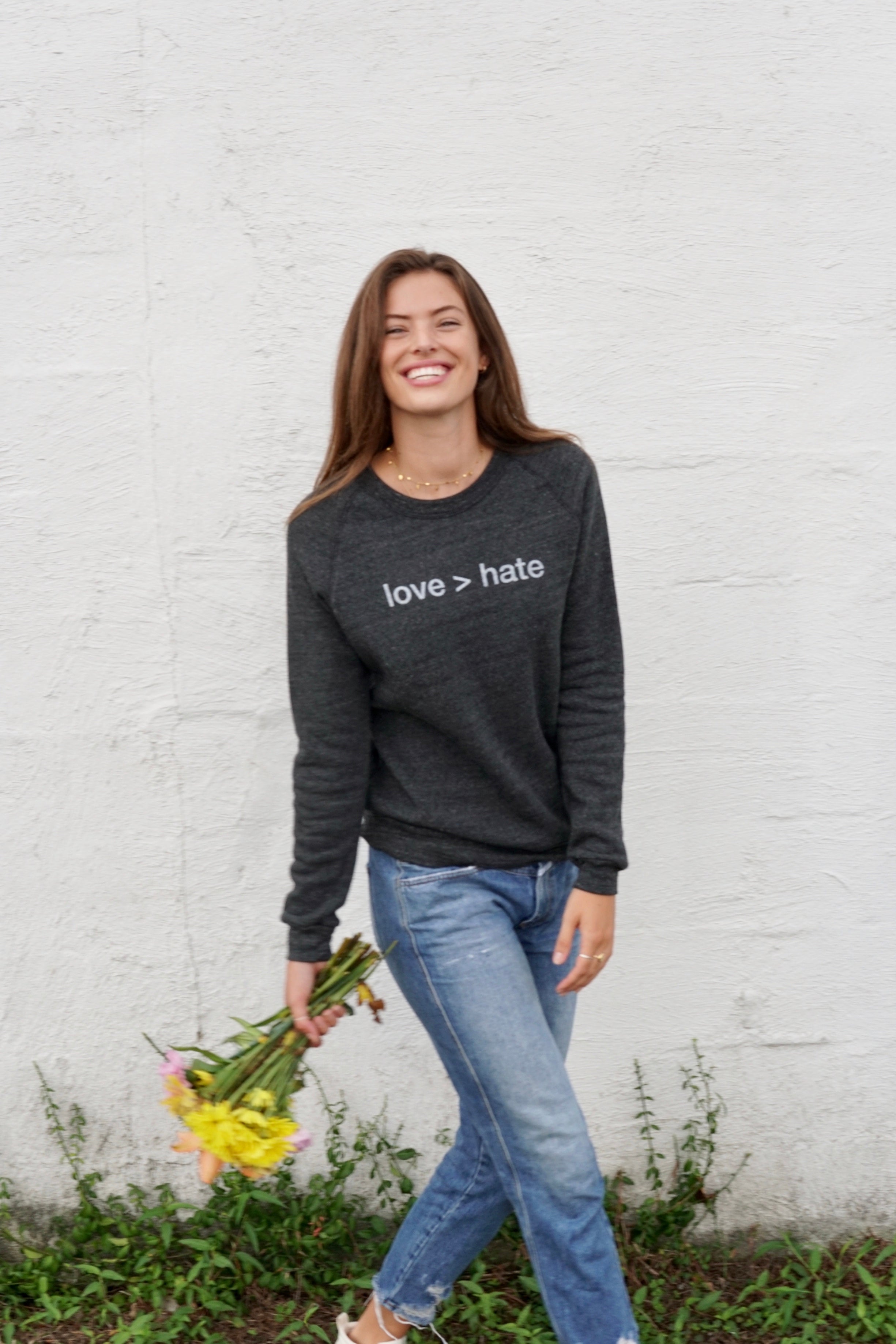 'love > hate' UNISEX PULLOVER