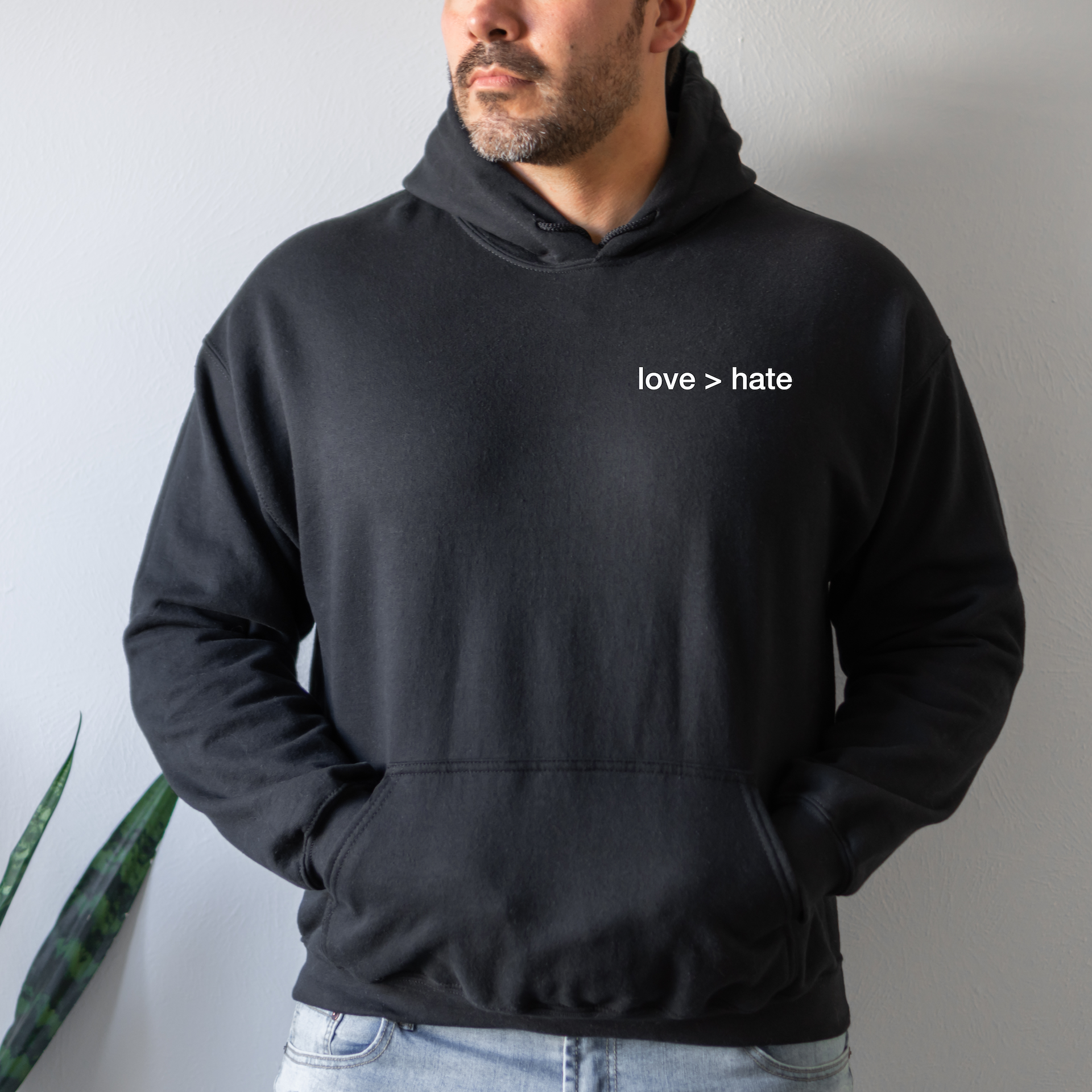 'love > hate' UNISEX HOODIE