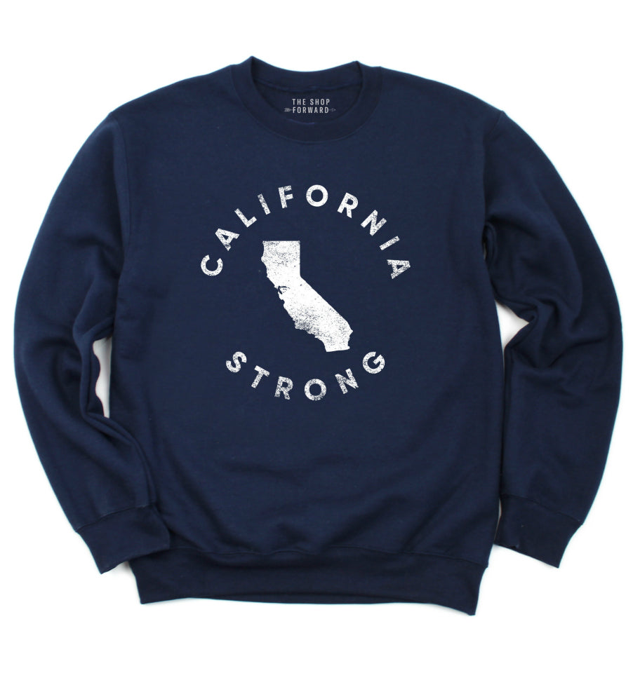 CALIFORNIA STRONG Unisex Pullover Sweatshirt - Navy